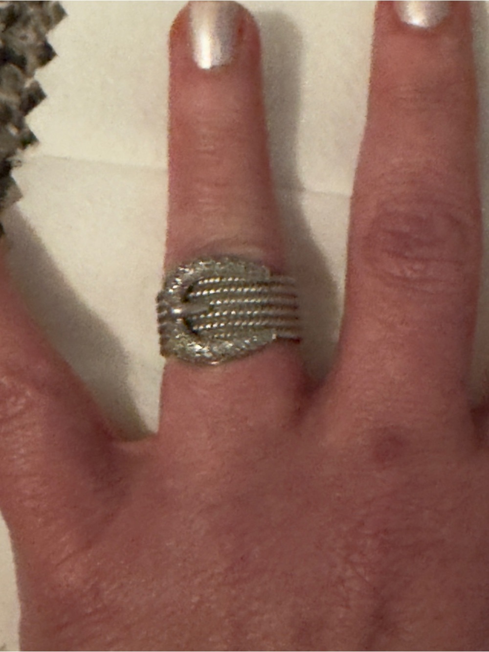 925 Sterling ring Multi-Band Buckle Ring - Women Jewelry vintage